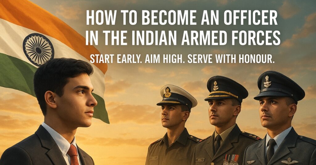 How does one become an officer in the Indian Armed Forces, and when should an individual start preparing?