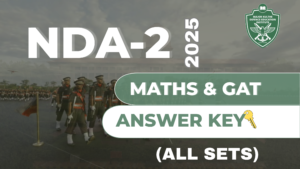 NDA-2 2025 Answer Key (Maths & GAT) – Sets A, B, C, D | Major Kulthe Defence Education Institute