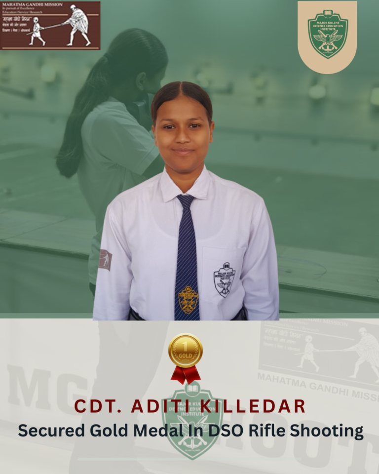 Cdt. Aditi Killedar Secured Gold Medal In DSO Rifle Shooting