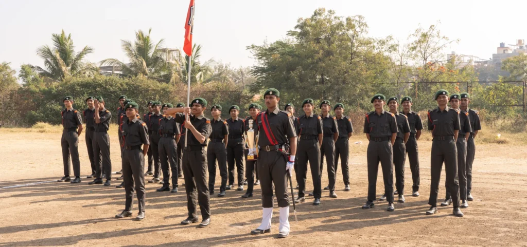 NDA aspirants performing GTO obstacle training at MKDEI's 52-acre campus in Aurangabad.