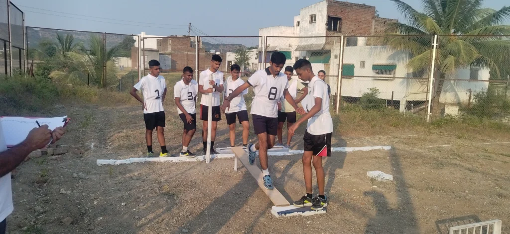 NDA aspirants performing obstacle course and physical training at MKDEI military academy